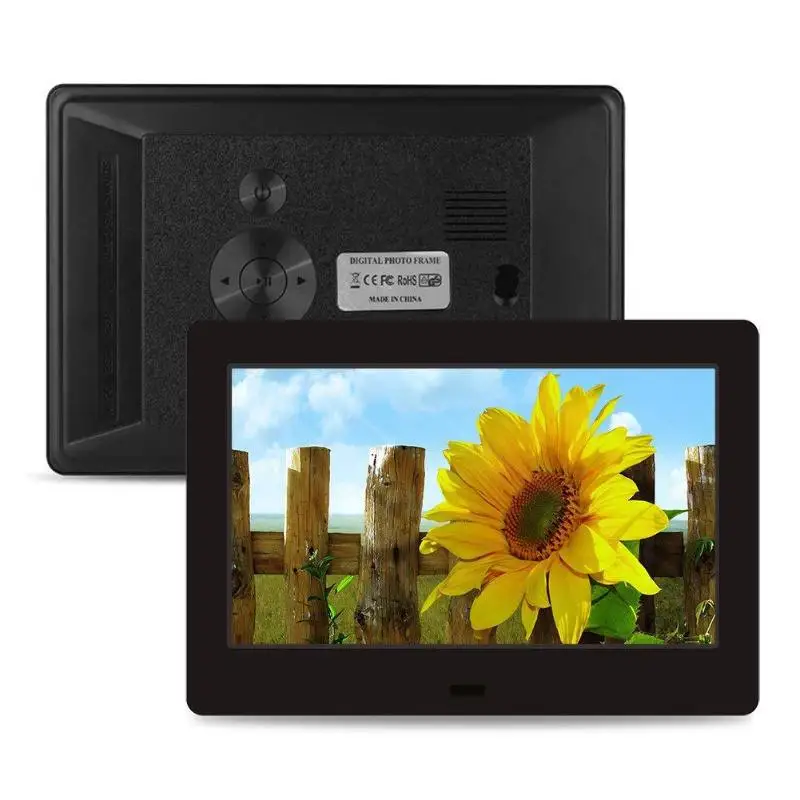 

ALLOYSEED 10 Inch HD LED Digital Screen Digital Photo Frame 1024x600 Electronic Calendar Alarm Timer Switch Video Player US Plug