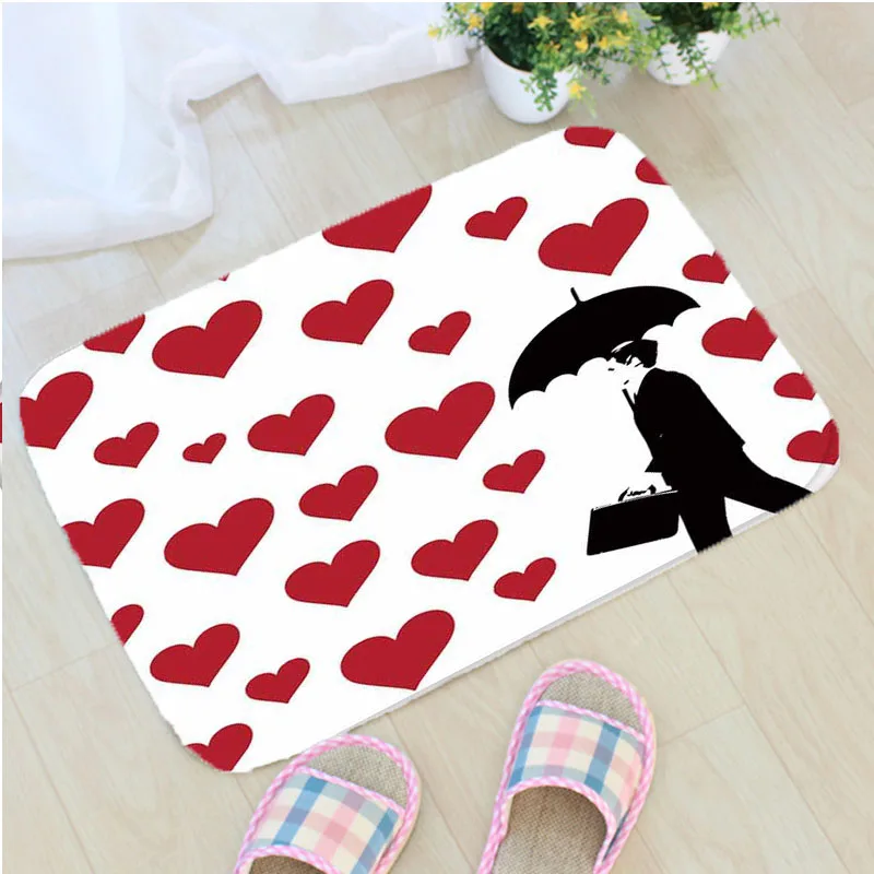

Colorful Lips Bath Mat Flannel Geometric Lips Printing Home Decoration Door Mat Bathroom Non-slip Mat Badmat Tapis de bain