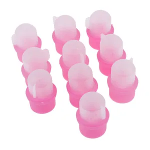 10 шт. мягкий резиновый дизайн ногтей замочить от крышки зажим для УФ-геля для удаления лака обертывание розовый - изображение