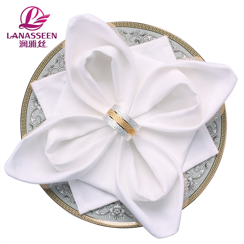 New Arrival 4 Pcs Western Dinner Napkins Cotton Table Cloth Hotel
