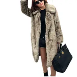 Искусственная пальто с мехом модная новая высокая имитация пальто с мехом норки пальто женский раздел норки длинный отрезок Большие