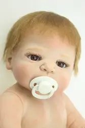 Водонепроницаемый Полный Силиконовые Винил 58 см возрождается мальчик кукла ручной работы Жесткий Силиконовый новорожденных с магнитом