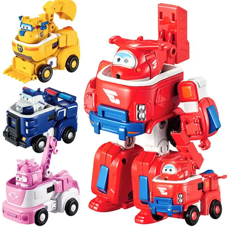

Newest 12cm Deformation Armor Super wings Rescue Robot Action Figures Super Wing Transformation Fire Engines Toys