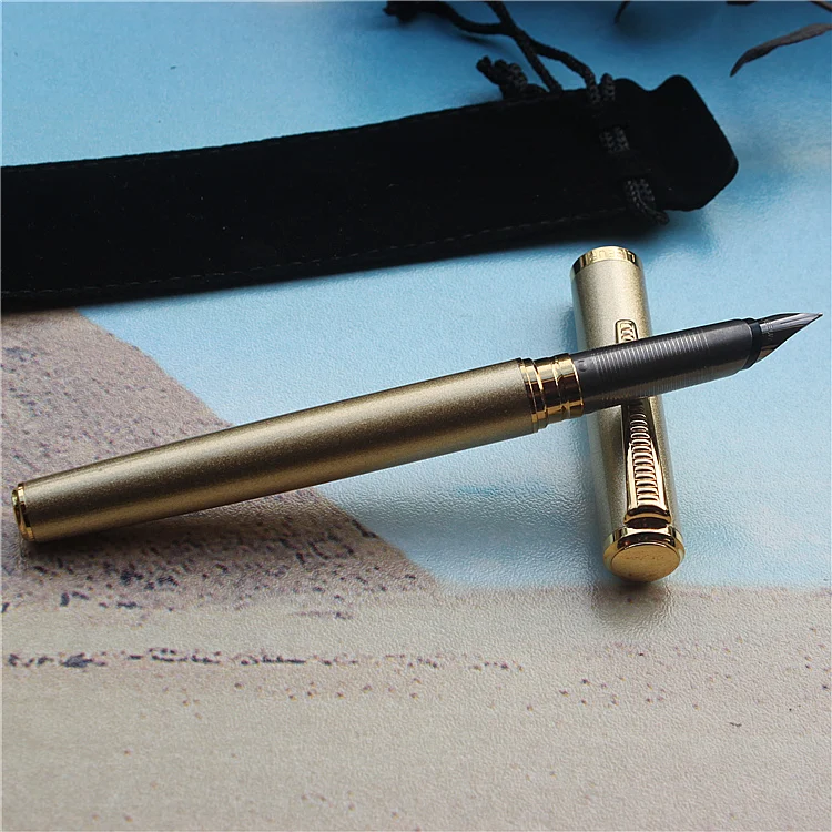 Высококачественная перьевая ручка Iraurita, полностью перьевой Металлический Золотой зажим, Подарочные Роскошные ручки, офисные школьные принадлежности, гравировка текста