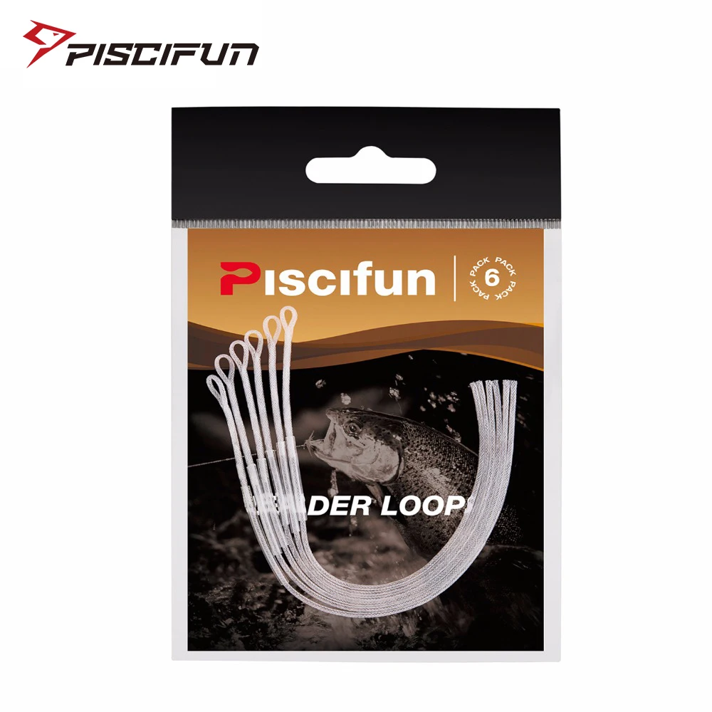 Piscifun 20lb Fly Loop 6 штук упак. плетеные соединители Leader fly line Fishing Loop|fly loop|fly leaderfly |