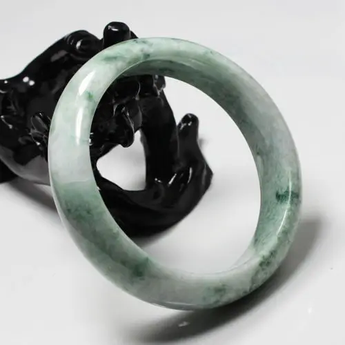 

3014 Certified Grade "A" Natural Green Jadeite Jade Gems Bangle Bracelet