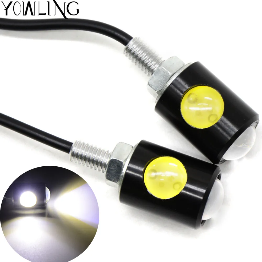 2 PCS Universal Motorcycle LED Turn Signal Light Waterproof White light