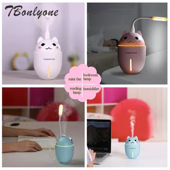 

TBonlyone 320ML 3 in 1 Humidifier Electric Ultrasonic Aroma Essential Oil Diffuser Air Humidifier with Mini Fan with LED Light