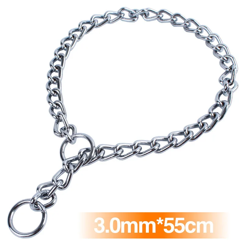 SYDZSW Pet Products Dog Supplies Stainless Steel Dog P Chain Pet Puppy Leash Collar for Dogs Cats Chihhuahua 30455565cm3