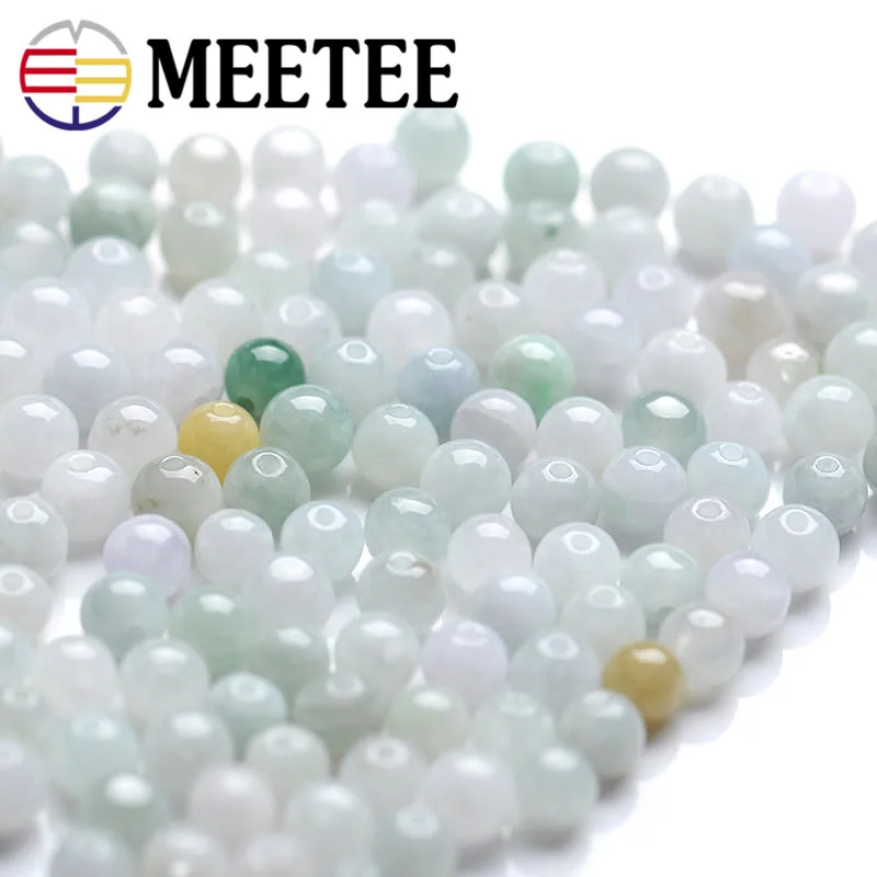 Meetee 5/8/9/13mm Natural Jade Bead Button Handmade Bracelet Cheongsam Decorative Buckle DIY Crafts Sewing Accessories ZK2525 | Дом и сад