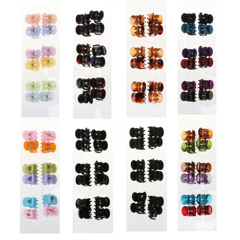 12pcs/sets Fashion Women Crab Hair Claw Clip Girls Brown Black Plastic Mini Hairpin Claws Hair Clip Clamp Oct20-A
12pcs/sets Fashion Women Crab Hair Claw Clip Girls Brown Black Plastic Mini Hairpin Claws Hair Clip Clamp Oct20-A