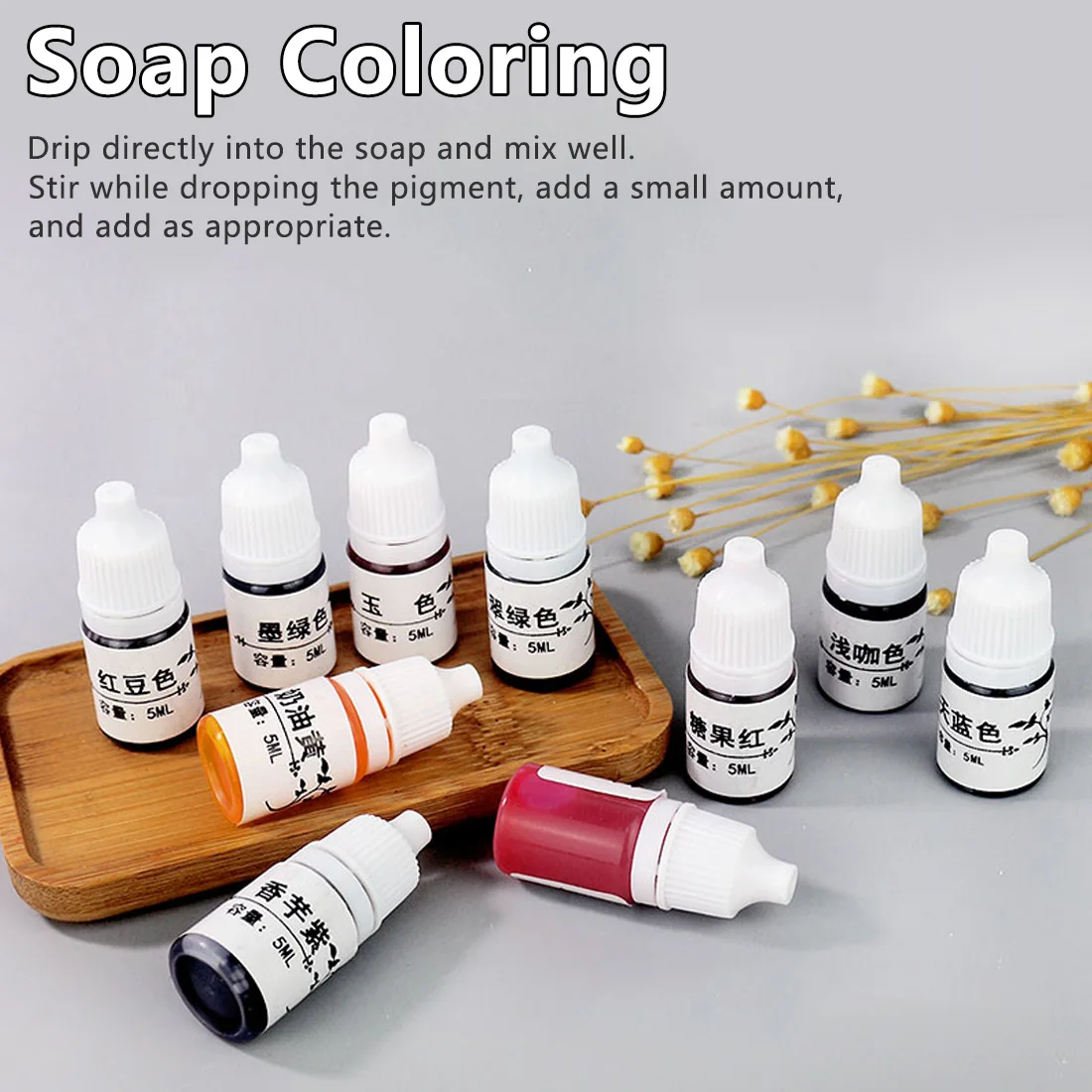 

7 colors 5ml Handmade Soap DYE Pigments Dyestuff Toolkit Handmade Soap-based Materials Color Liquid Pigment