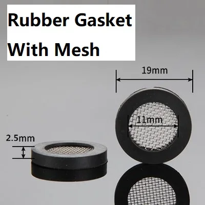 10 шт. плоская прокладка уплотнительное кольцо выпуклая уплотнительная прокладка толщина 3 мм круглая плоская шайба с сетчатым фильтром экран силиконовый белый резиновый черный - Цвет: Rubber Mesh 19mm