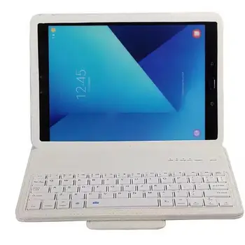 

2017 For Galaxy Tab s3 9.7inch Bluetooth Keyboard+ Leather Stand Case Cover Slim Alum ma03