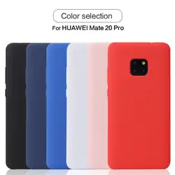 Шелковистый силиконовый резиновый мягкий чехол для huawei mate 20X чехол чистый цвет противоударный Для huawei mate 20 Pro mate 20 Lite Fundas чехол