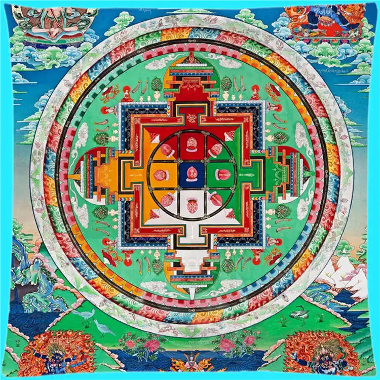 Personality Custom Square Pillowcase Colorful Mandala soft Pillow Cover Zippered SQ00612-H05 | Дом и сад