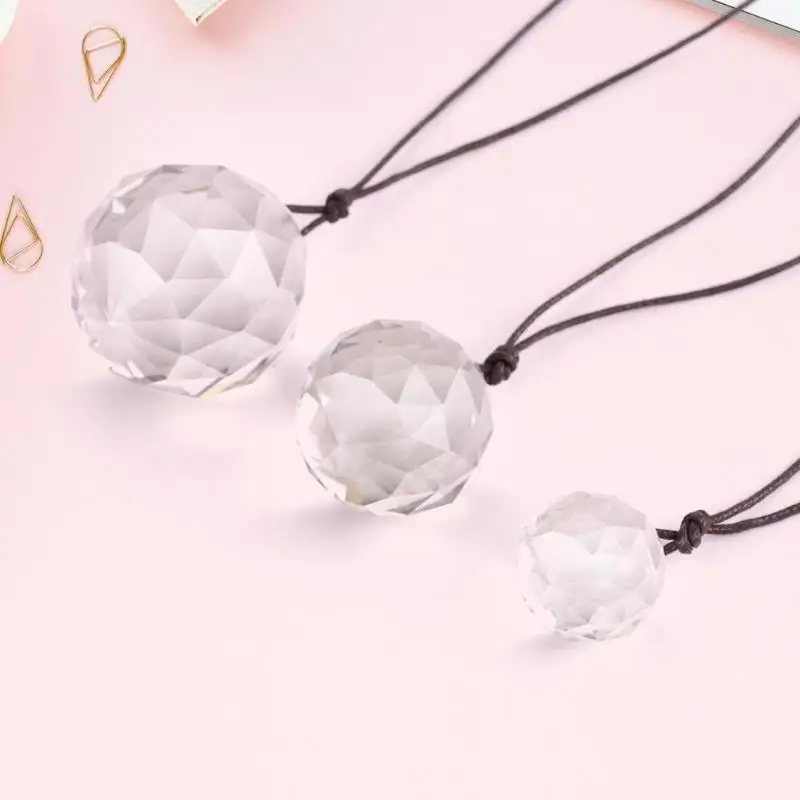 3 шт хрустальный стеклянный шар кулон окна Suncatcher DIY Люстра аксессуары настенный, для дома Свадебный декор
