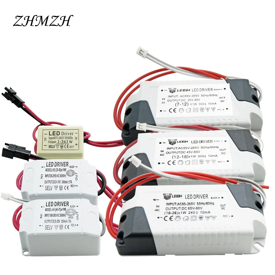 LED Constant Current Waterproof Driver for 15-20pcs 1W High Power LED AC85-265V