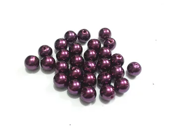 

(Choose Size First) 6mm/8mm/10mm/12mm/14mm/16mm/18mm/20mm/23mm/25mm/Dark Purple Acrylic Imitation Pearl Beads