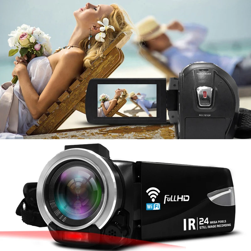 

Ordro Full HD 1080P Digital Camera 3.0 inch Touch Screen IR Night Vision Mini Camcorder Wifi Control Video Cameras