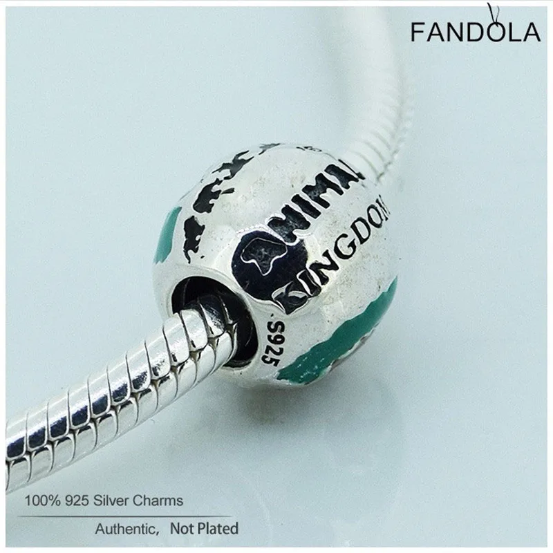 

100% Real 925 Sterling Silver Animal Kingdom Theme Park Beads Charm Fits Original Brand Bracelets Jewelry Making Berloque