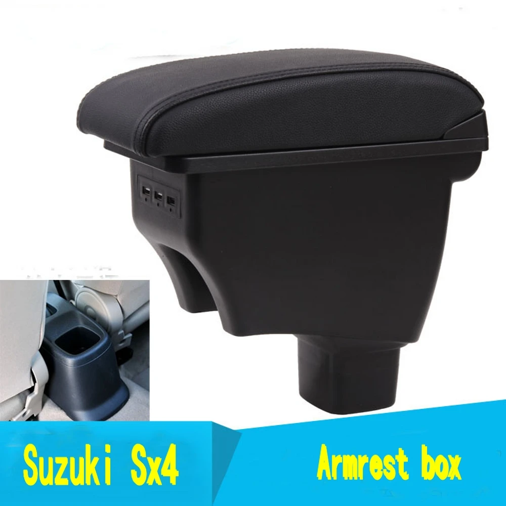 Автомобильный поворотный подлокотник для Suzuki Sx4 2007-2013 подлокотник центральный ящик для хранения консоли 2008 2009 2010 2011 2012