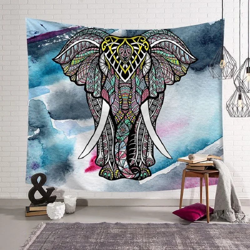 Bohemian Elephant Tapestry Indian Print Mandala Wall Hanging indian