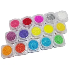 15 Цвет дизайн ногтей Блестящий Радужный Блеск блестками покрытие PET пыли случайный корабль набор(A34(GP)-15B = 1 комплект