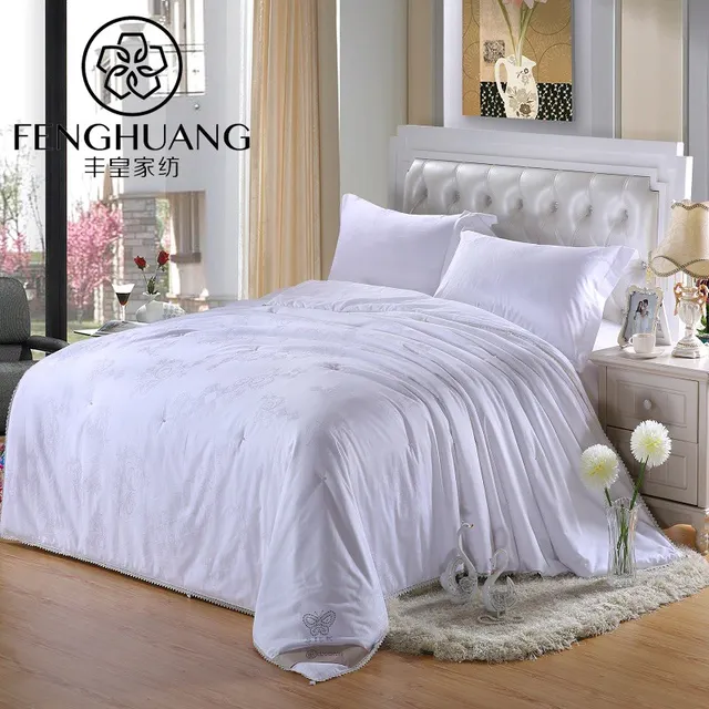 F H Pure Mulberry Silk Quilt Natural Filled Summer Blankets F H Pure Mulberry Silk Quilt Natural Filled Summer Blankets Duvet Chinese Silkworm White Pink Comforter
