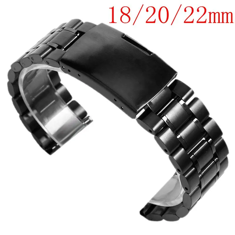 Buy 18/20/22mm Men Stainless Steel Bracelet Solid Link