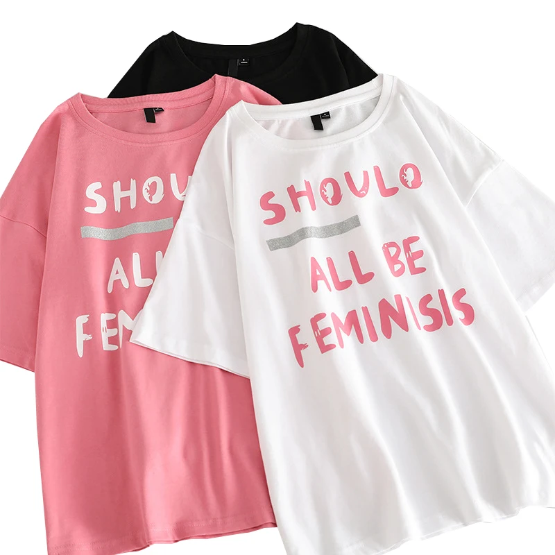 

Summer Women's T-shirt Short-sleeved White Shirt Woman Tshirt Top Casual Womens Shirts O-neck T Shirts for Women Clothing Tops