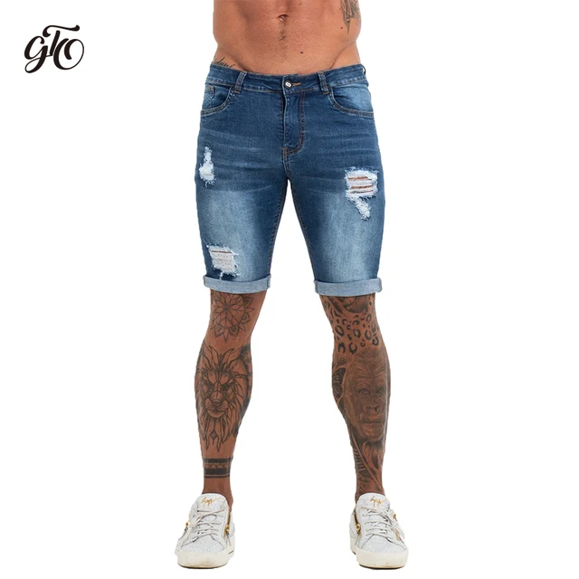 Mens Shorts Jeans Denim Shorts Black 