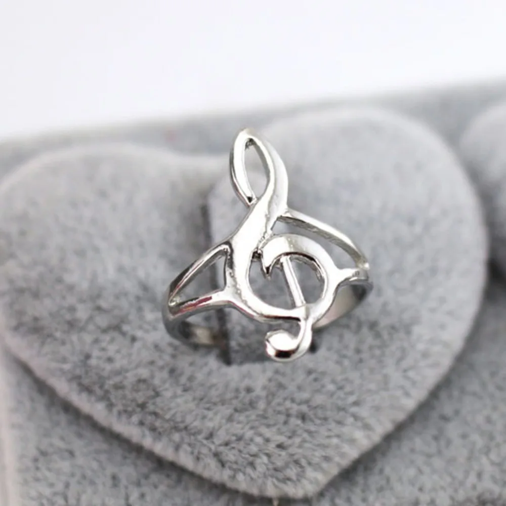 

New 2016 Charming Jewelry Drop Shipping Latest Cartoon Non-mainstream Music Notation Note Ring