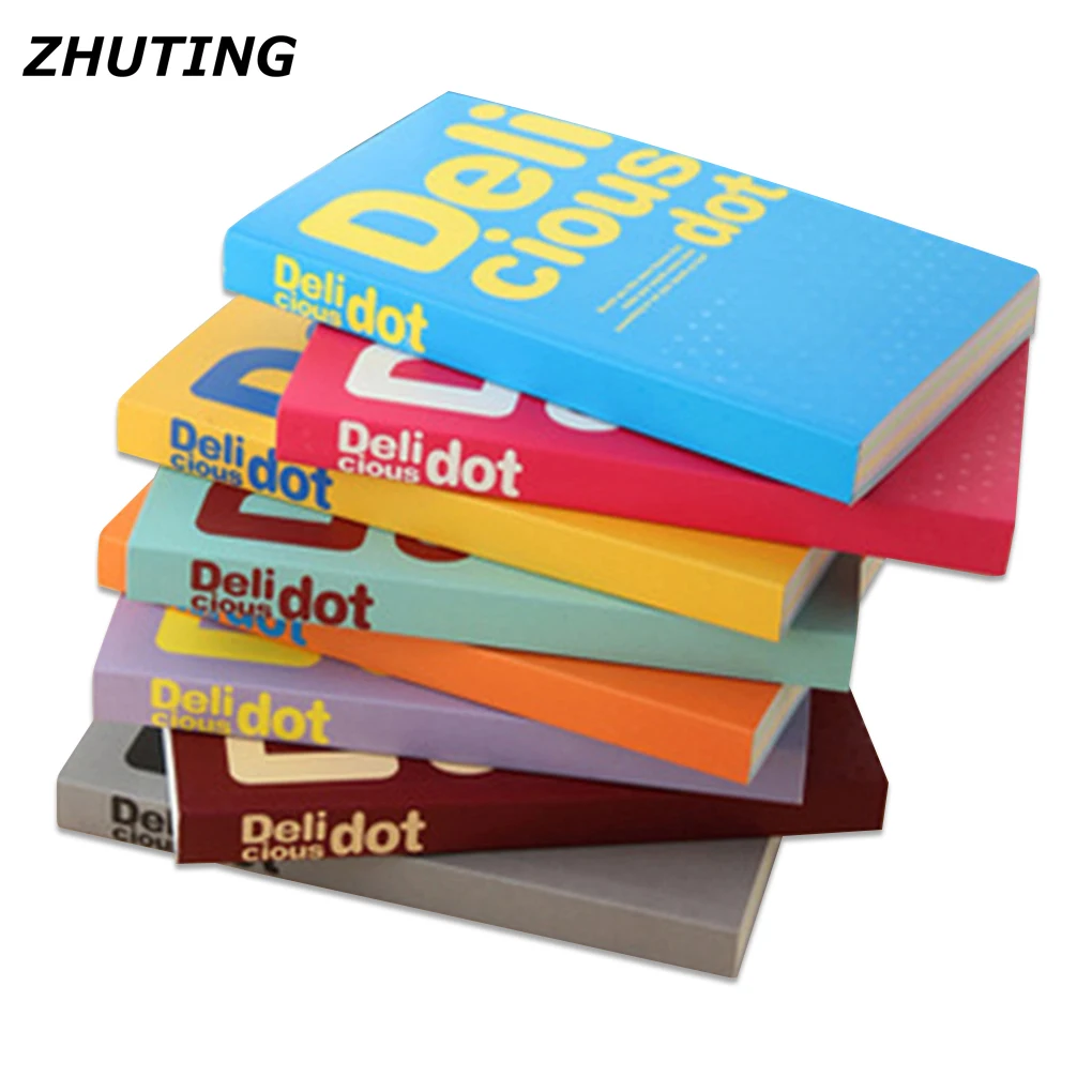 

Delicious Dot Notebook Candy Color Portable Soft Notepad Diary NoteBook