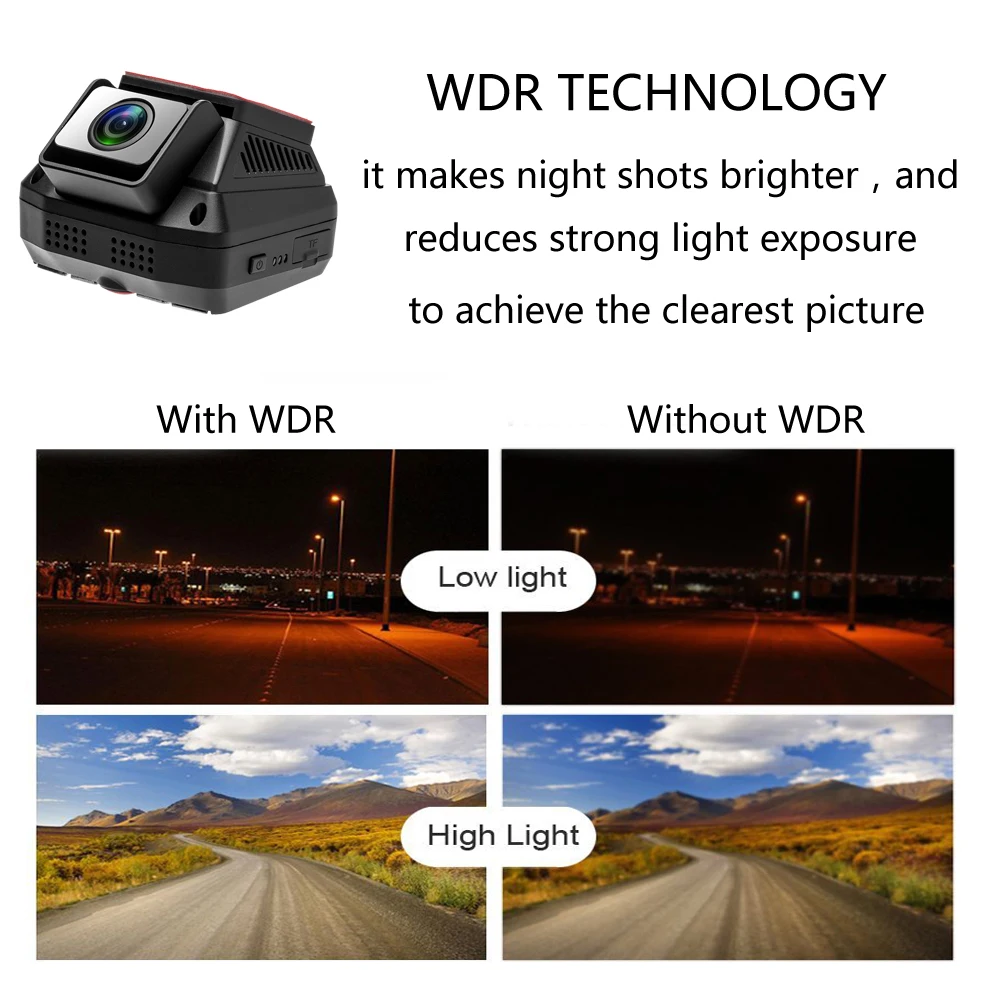 Авто 2 45 &quotDash Cam HD Двойной объектив видео Регистраторы Wi Fi Скрытая Dash