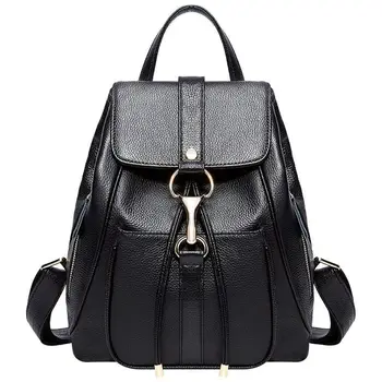 

Leather Backpacks Purse for Women Ladies Fashion Travel Shoulder Bag (Black)