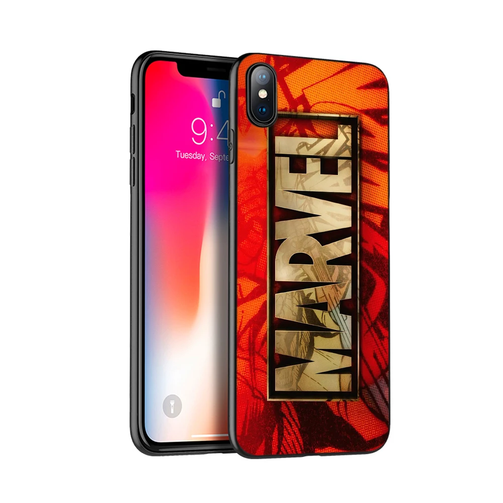 Черный чехол ТПУ для iphone 5 5s se 6 6s 7 8 plus x 10 чехол силиконовый чехол для iphone XR XS 11 pro MAX чехол Marvel superheroes - Цвет: 17746