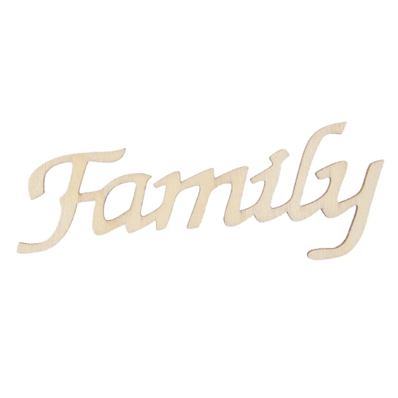 Family Letters Wooden Hanging Sign Wall Decal Sticker Room Home Decor Ornamentin Party DIY