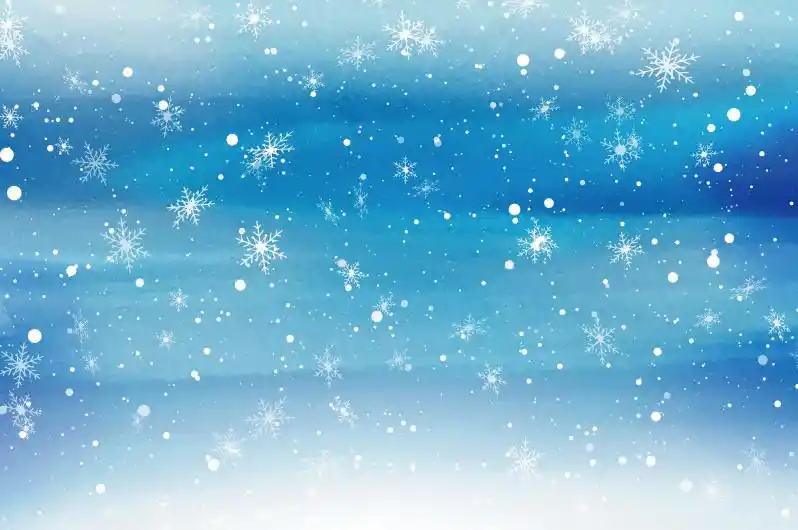 Laeacco Winter Snow Snowflake Light Blue Child Pattern Photography