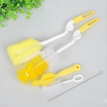 5 шт. бутылочная щетка 360 градусов щетка губка бутылки с соской щетка соломы пять частей TRQ0306