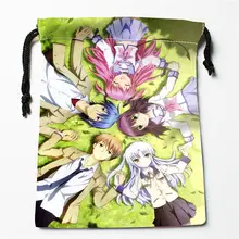 W-127 Angel Beats Пользовательского Логотипа получить мешок Тип Сжатия мешки drawstring размер 18X22 см E801EG127