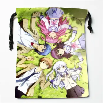 

W-127 New Angel Beats Custom Logo Printed receive bag Bag Compression Type drawstring bags size 18X22cm E801EG127
