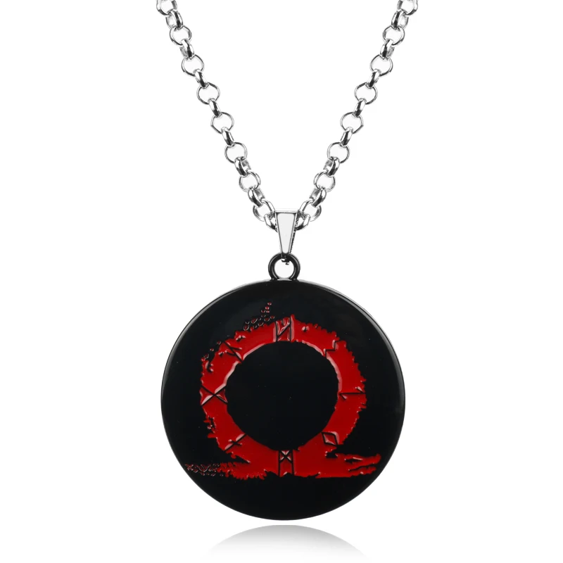 dongsheng Games God of War 4 Kratos Pendant Necklace Metal Jewelry Mens Gift for Fans Birthday