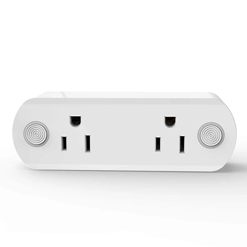 Wifi Smart Plug 15A 2 в 1 двойной выход с дистанционным управлением розетка для мониторинга энергии совместима с Alexa Echo/Google Home/IFTTT