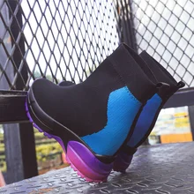 SWYIVY/зимние ботинки; женская обувь на платформе; коллекция года; зимняя бархатная теплая обувь на меху; Повседневная Женская цветная вязаная обувь; зимние ботинки; кроссовки на танкетке