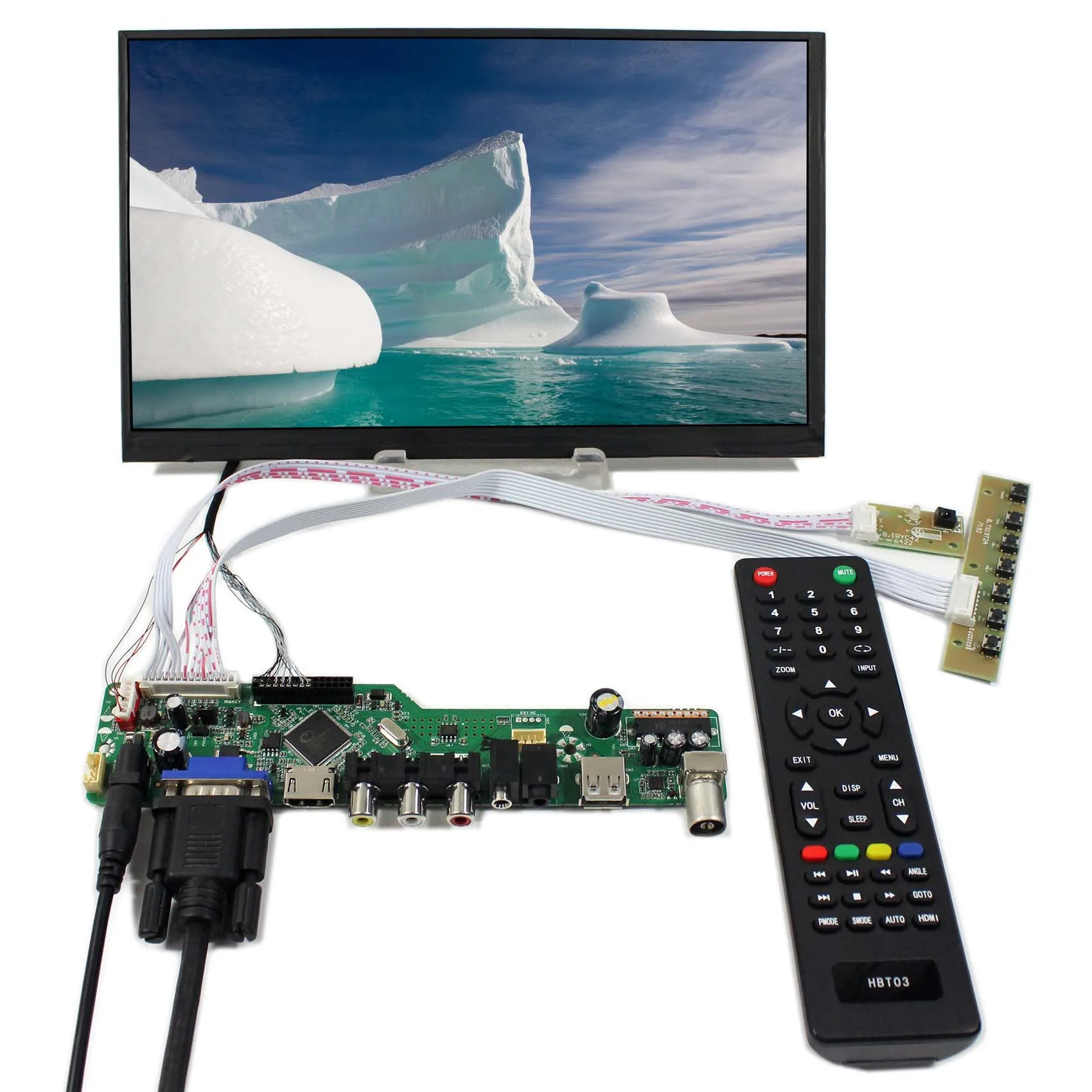 ТВ ПК HD MI CVBS RF USB аудио плата драйвера 10 6 дюймов LTL106AL01 1366x768 IPS lcd | Электроника
