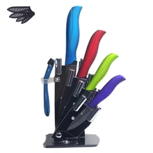 

Top Quality Kitchen Knife Stand+4Pcs Ceramic Knives Sharp Peeler Black Blade Kitchen Knives Set XYJ Brand Best Cooking Tools