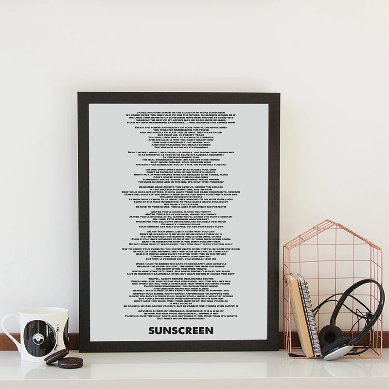 Lyric Art Typography Music Canvas Art Painting Home Decor