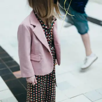 

Children's causl blazer jacket baby girl clothes 2019 spring new girl coat long sleeve slim suit outerwear korean jacket Y492