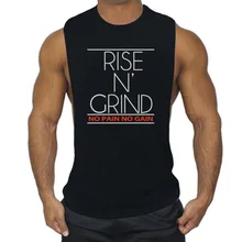 Бодибилдинг Стрингер майка Для мужчин Фитнес Singlet хлопковый жилет без рукавов NO PAIN NO GAIN печати бренд летние тренажерные залы Костюмы рубашка